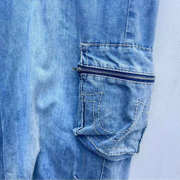 True Religion Jessie super baggy Cargo Jeans Sz 32 RARE! - Picture 7 of 13